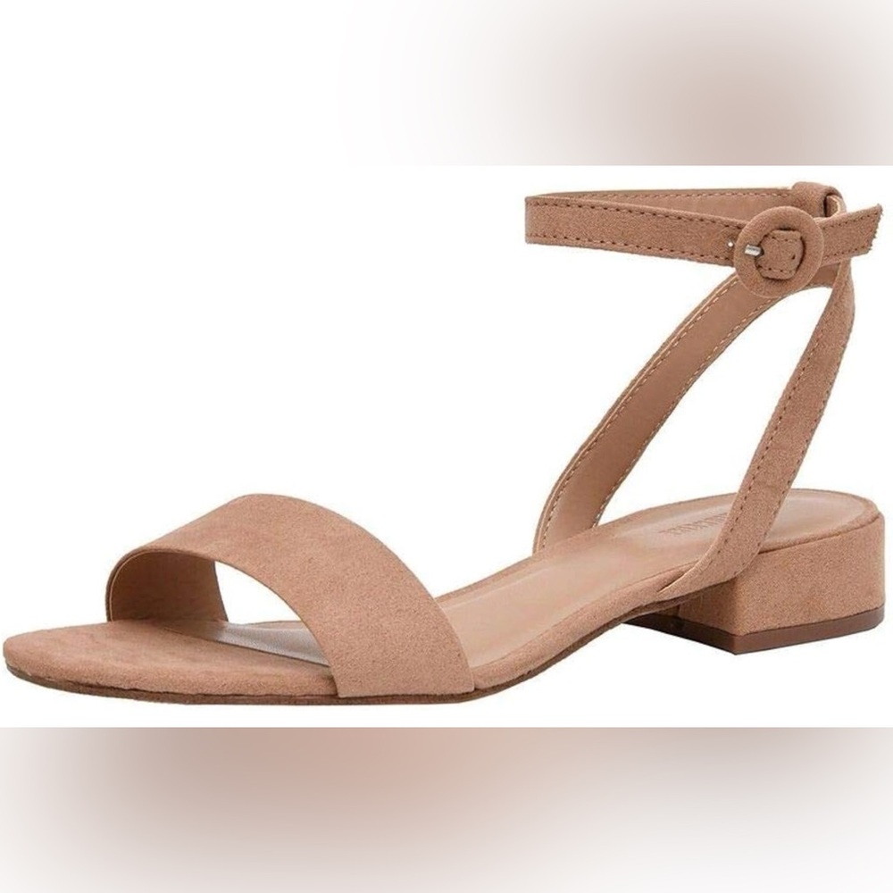 CUSHIONAIRE Nude Block Heel Sandal